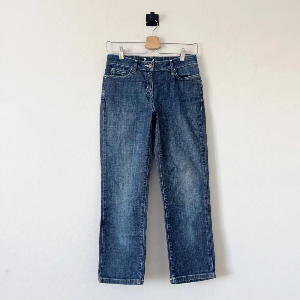 Boden Cropped Capri Denim Jeans Size 8 Blue - Image 3