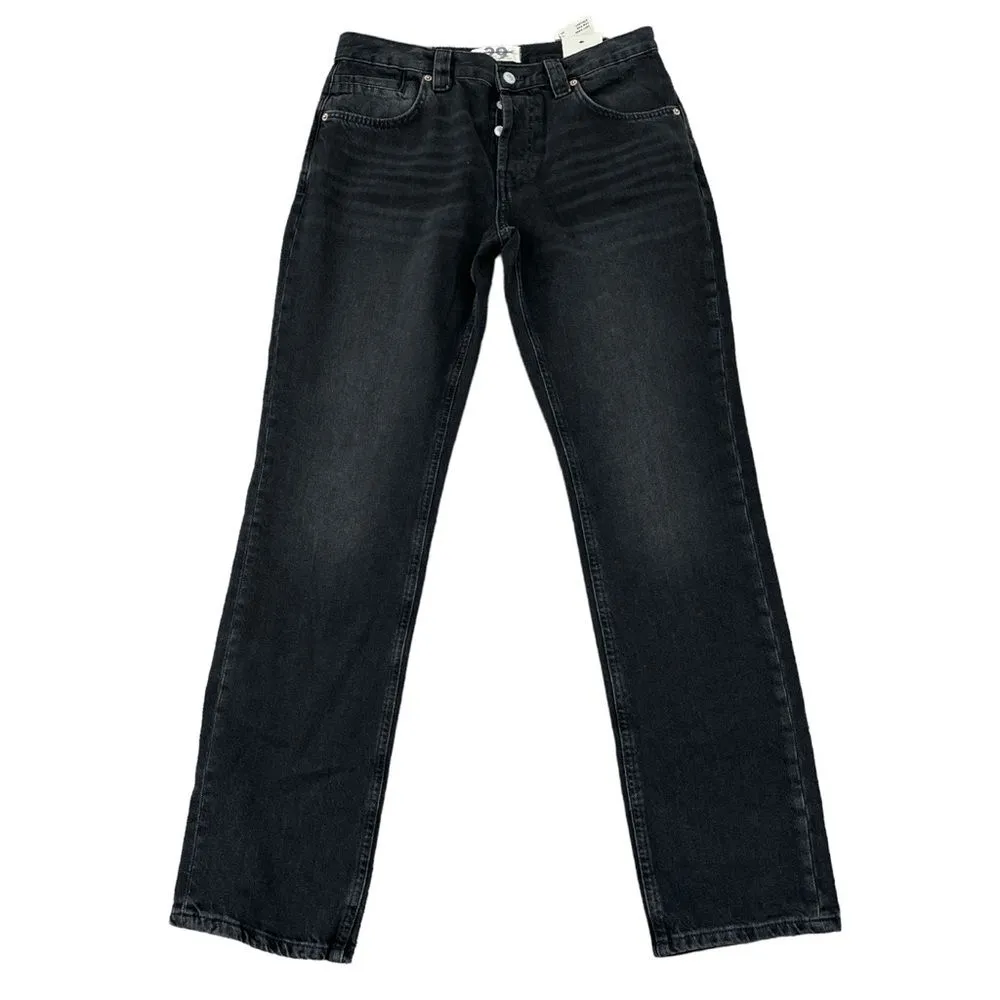 NWT We The Free Jeans Size 29 Free People Black Crvy Siren Low Rise Straight‎ - Image 3