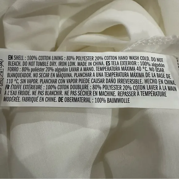 Tuckernuck Pomander Place Elia White Cotton Shirt‎ Dress XL Long Sleeve - Image 8