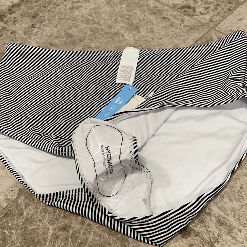 Cupshe Striped High Waisted Bikini Bottoms NWT - Image 4