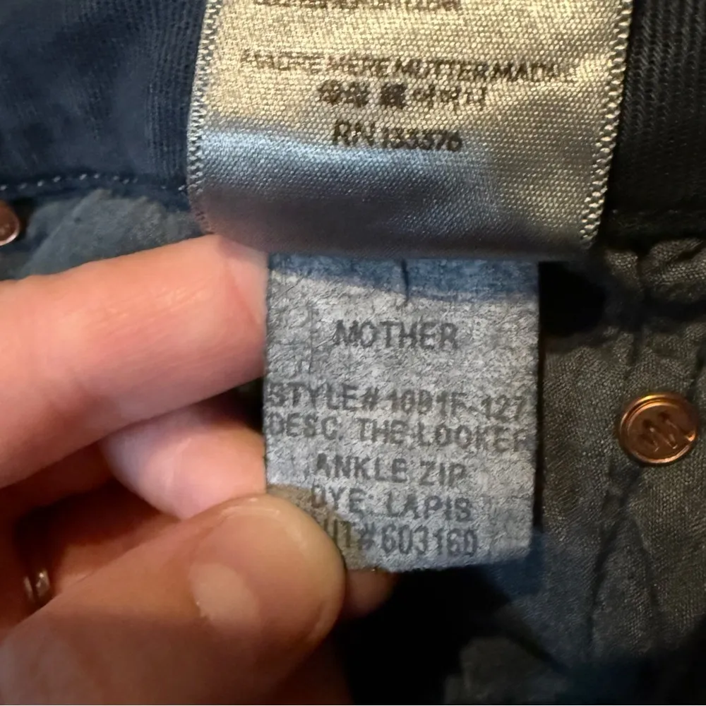 MOTHER NWT The Looker Skinny Jeans Women’s Size 31 Lapis Fleur - Image 9