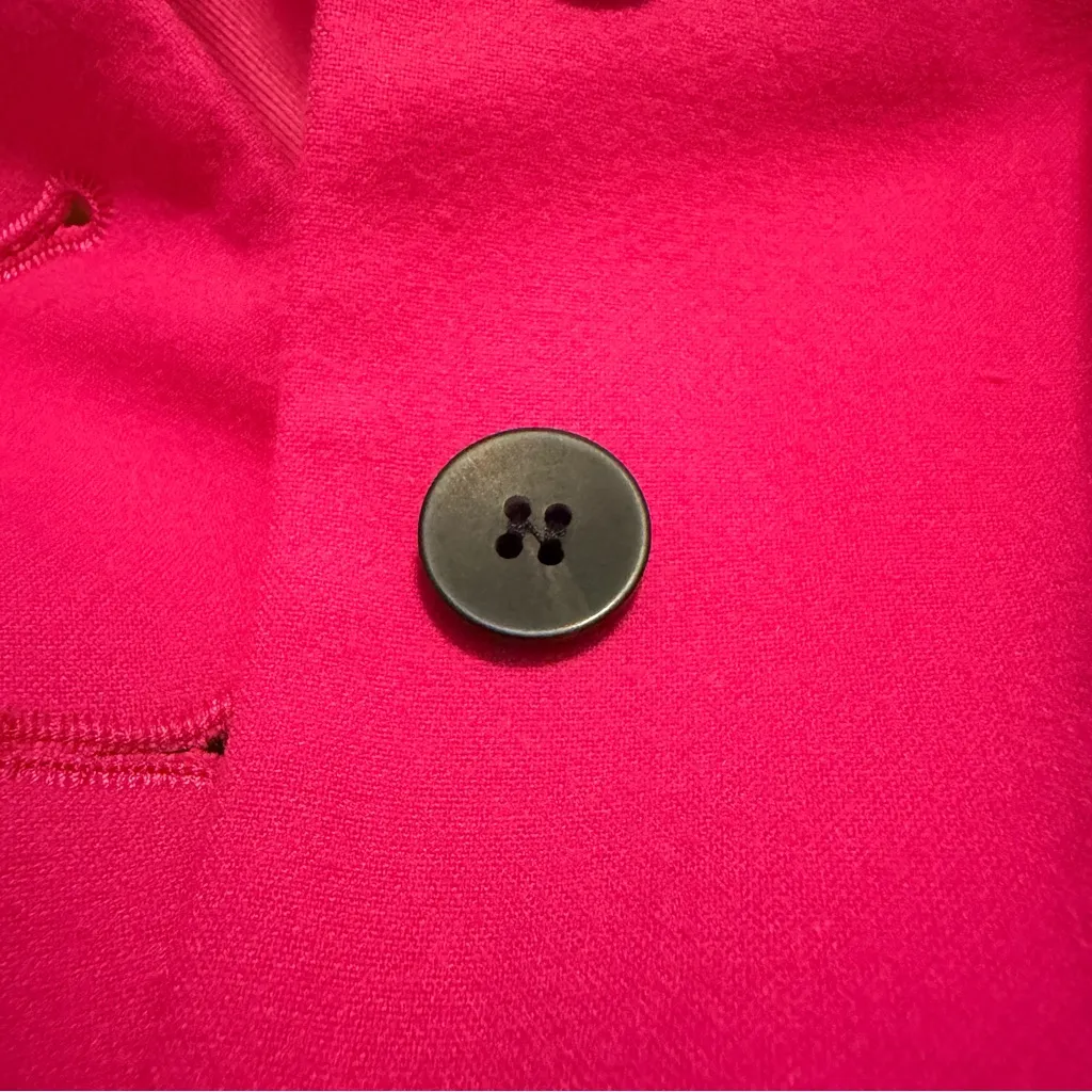Zara Vibrant Pink Blazer with Black Buttons Size Small NWT - Image 5
