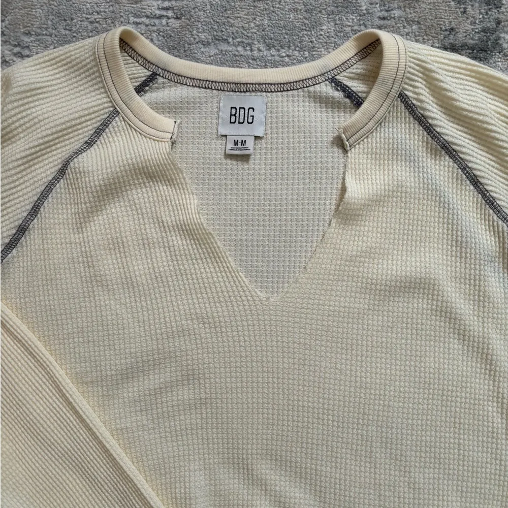 Ivory Oversized Thermal Crop Top Size M - Image 7