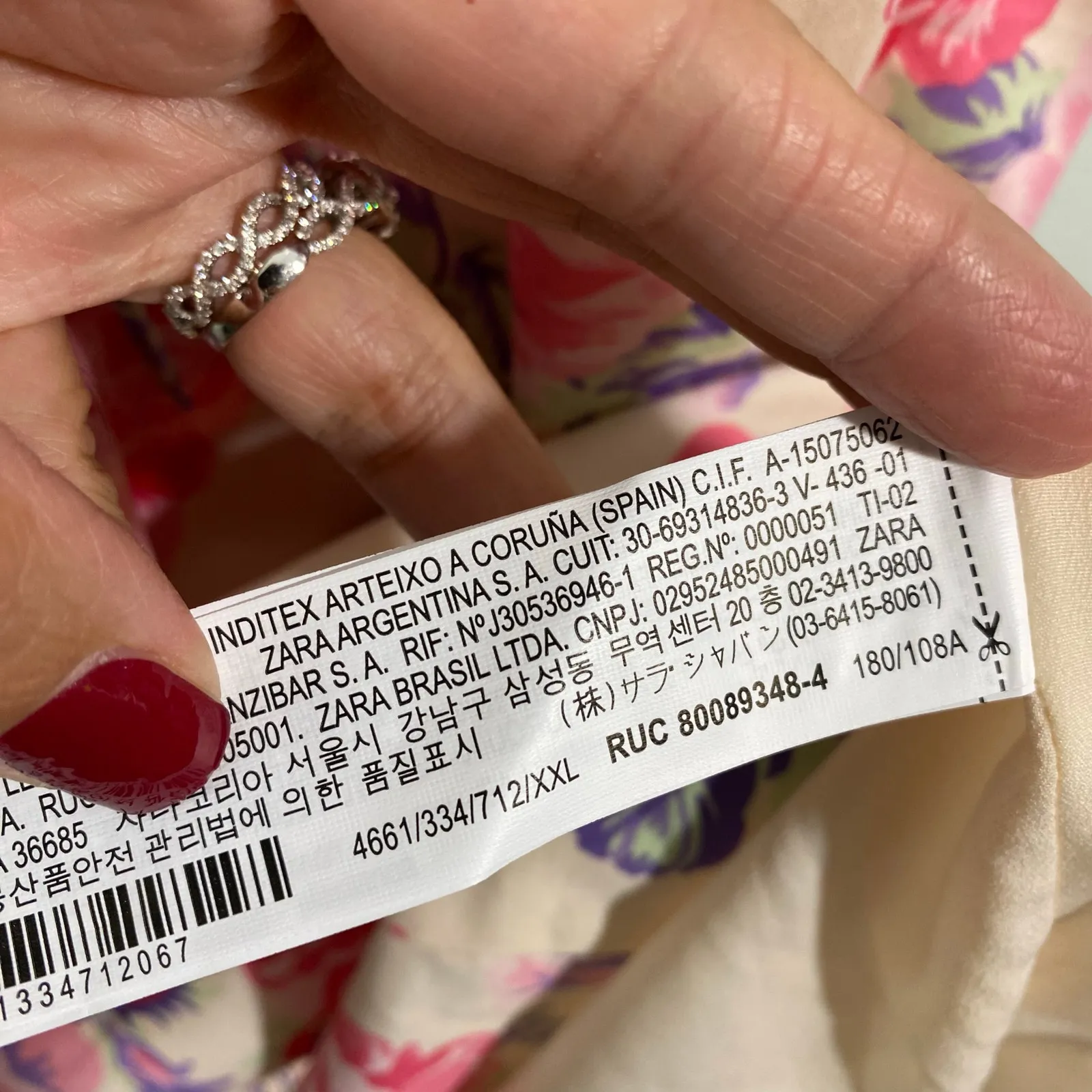 Zara Women Floral Puff Sleeve Lace Up Front Mini Dress Size XXL #4661/334 - Image 5