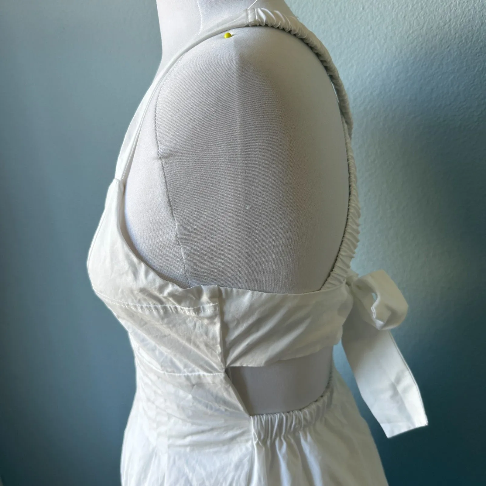 Lulus Strolling Sicily White Pleated Backless Midi Dress With Pockets - Image 9