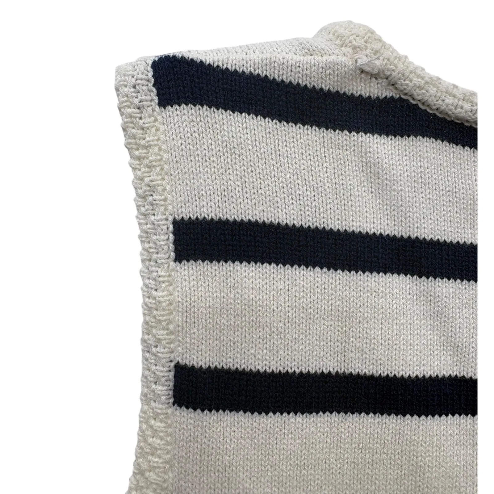 J Crew Women's Striped Sweater Vest Nautical Preppy Minimalist Coastal Chic M White Size M - Image 5