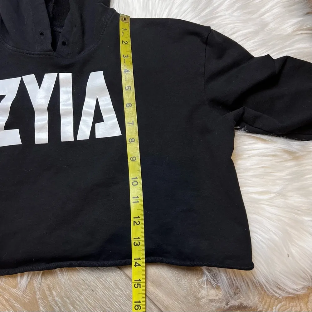 Zyia Cropped Logo Hoodie. Size Small. EUC - Image 7