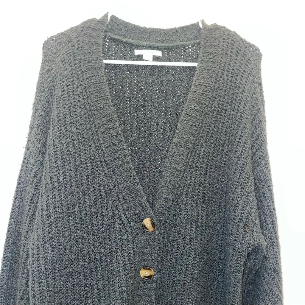 American Eagle Green Button-Up Cardigan Sweater - Image 2