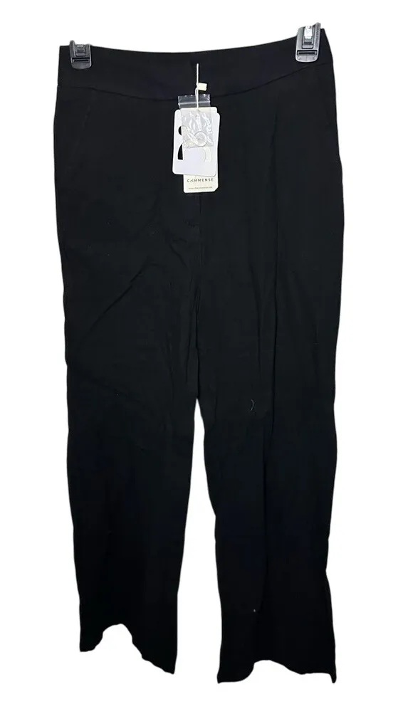 Comments Black Wide Leg Pull On Casual Pants XS Extra Small New With Tags - Image 1