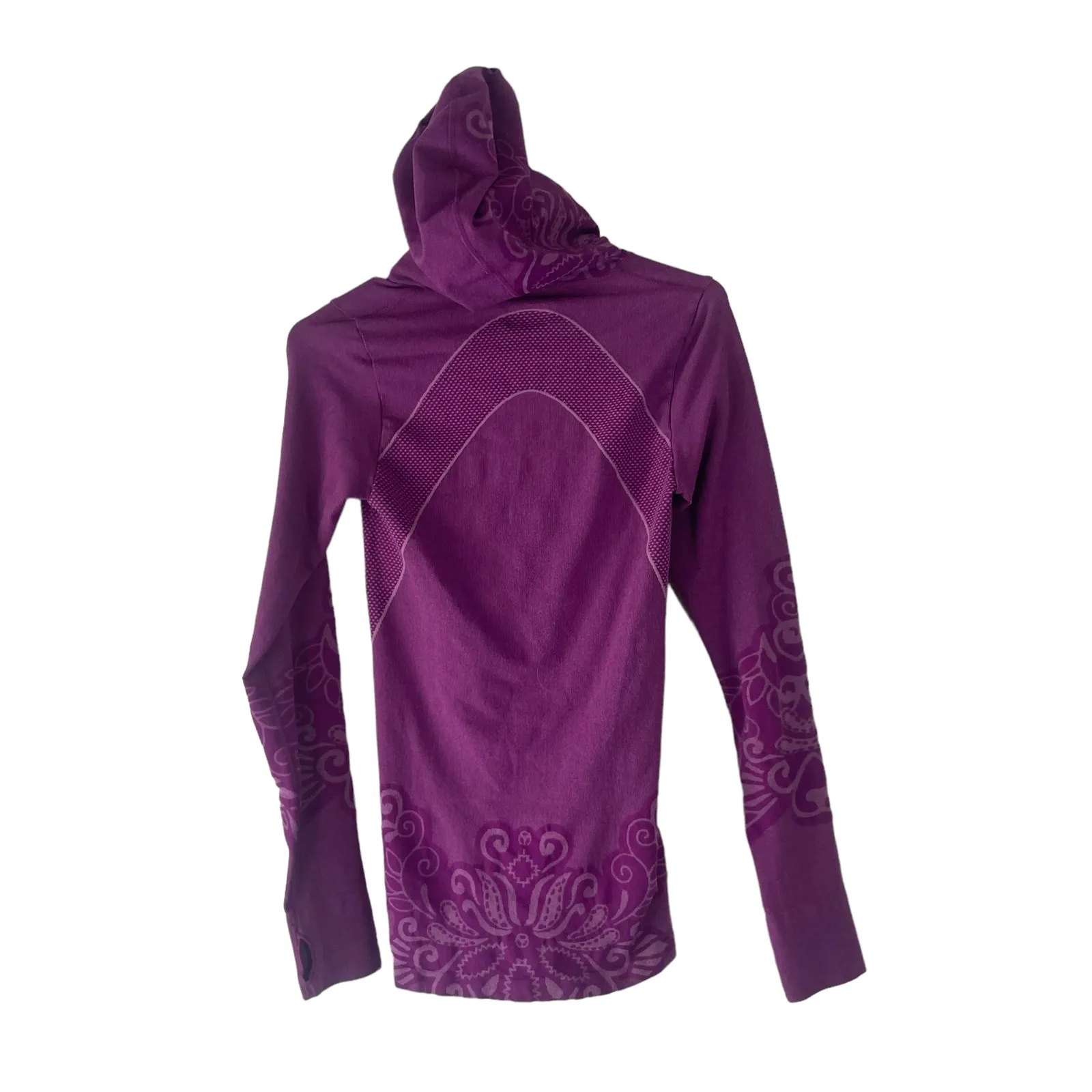 Athleta Women's Size Medium Purple Half Zip‎ Hooded Activewear Sweater - Image 9