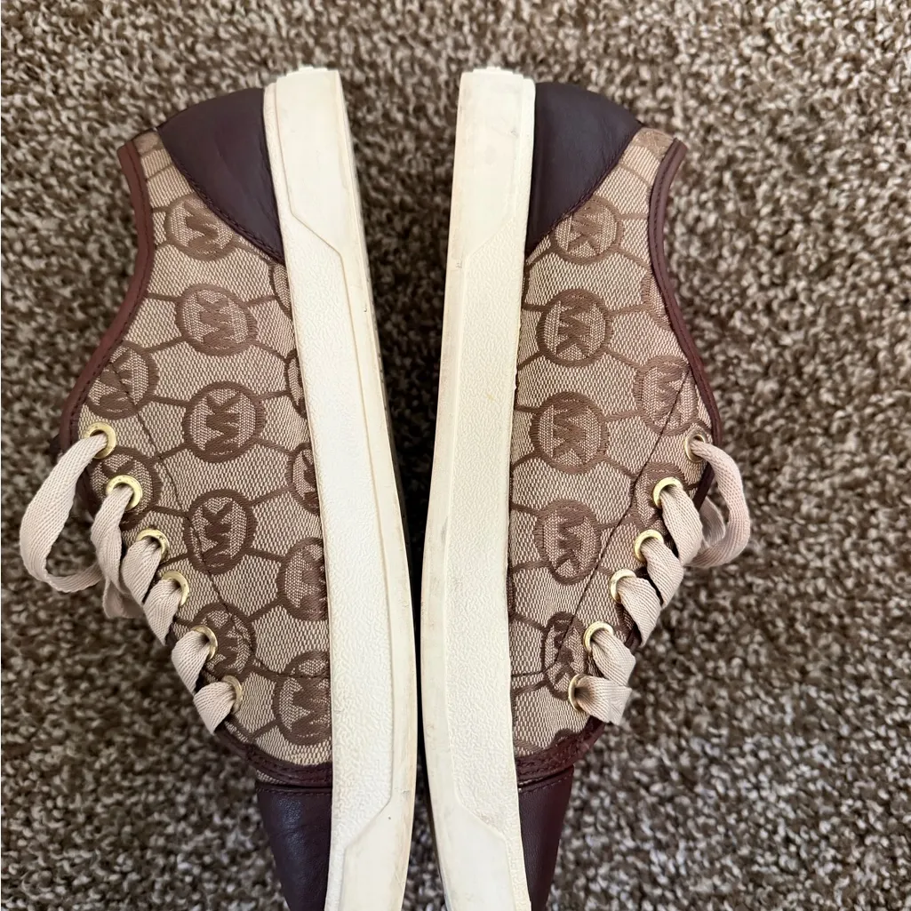 Michael Kors City Lace-Up Sneakers for Women Size 7.5 M Brown - Image 4