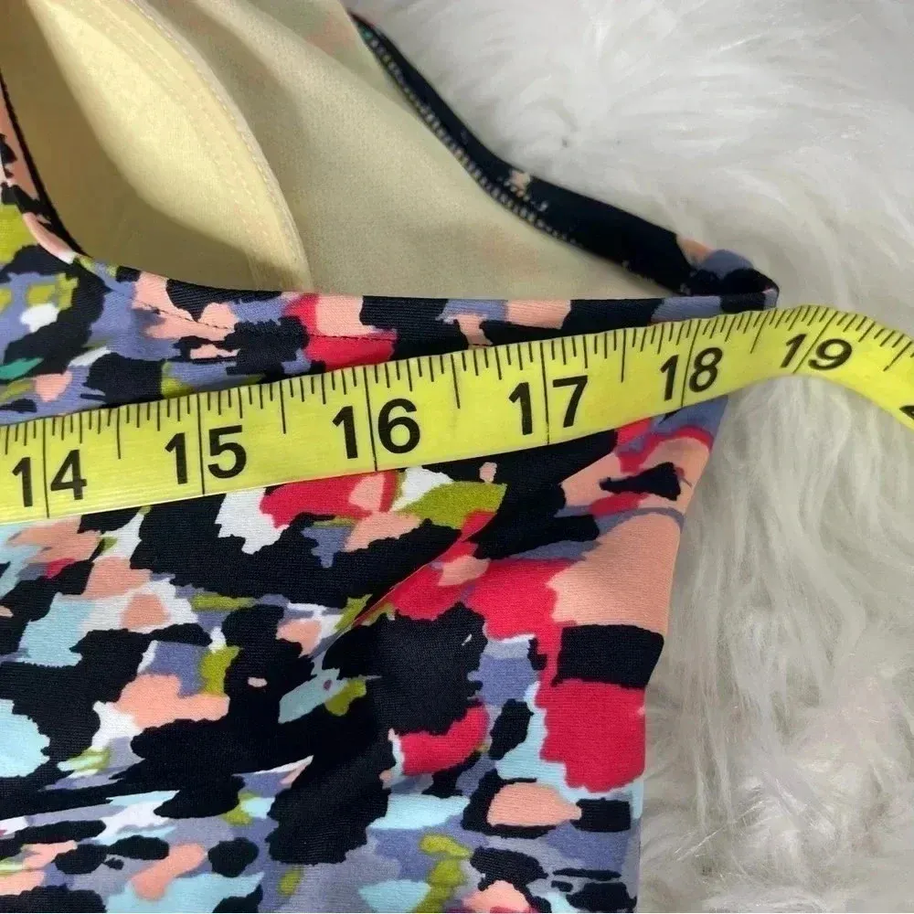 Aqua Green Multi Black One Piece Swim Suit Size Large - Image 4