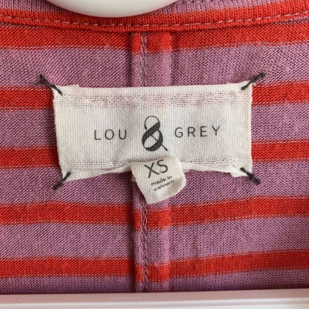 Lou & Grey Long Sleeve Striped Basic Top Shirt Womens XS - Image 2