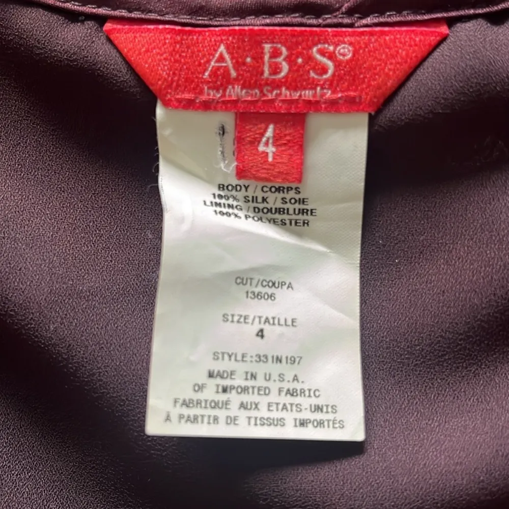 A.B.S by Allen Schwartz silk dress size 4 - Image 6