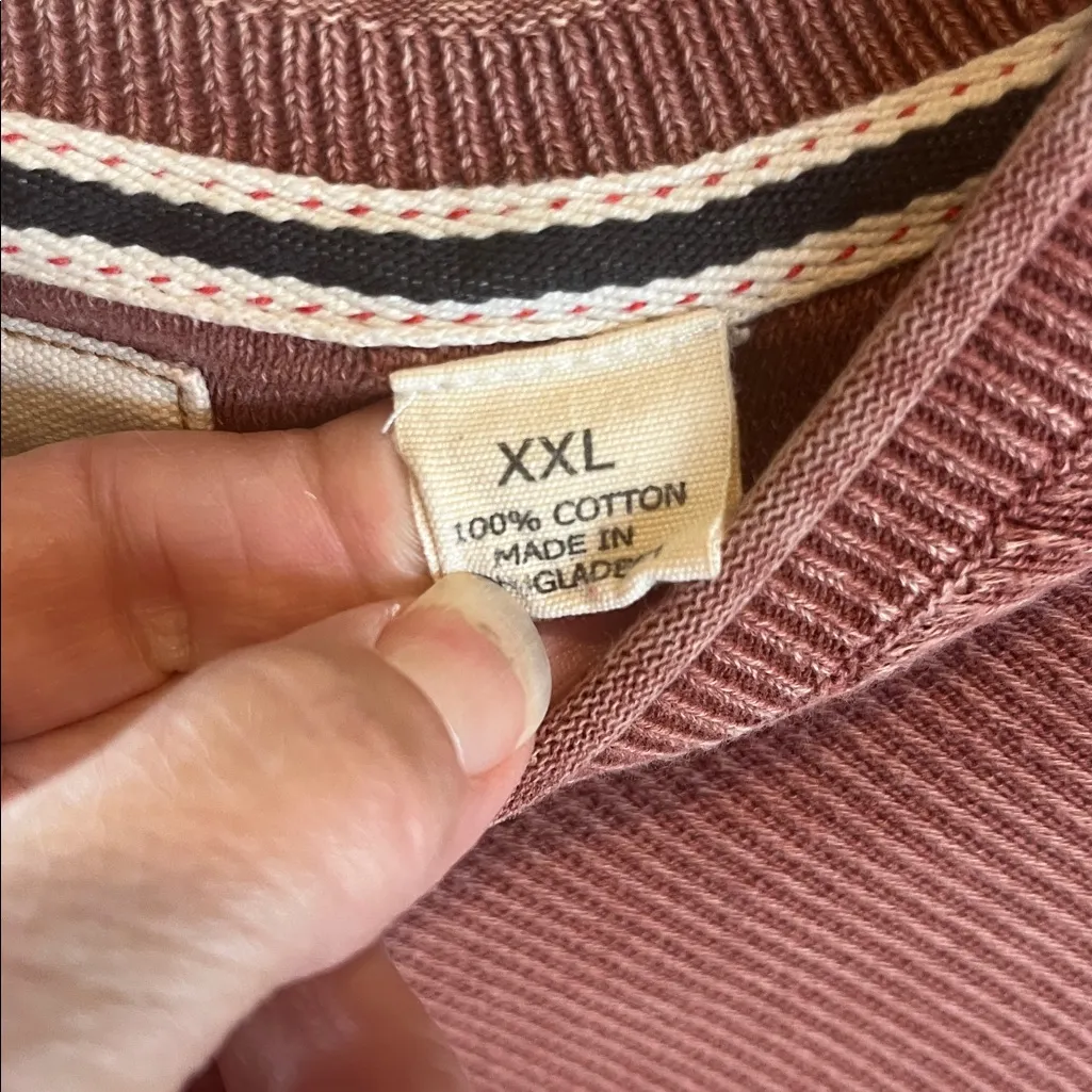 Cozy Blush Ribbed Grunge Pullover Pink Size XXL - Image 7