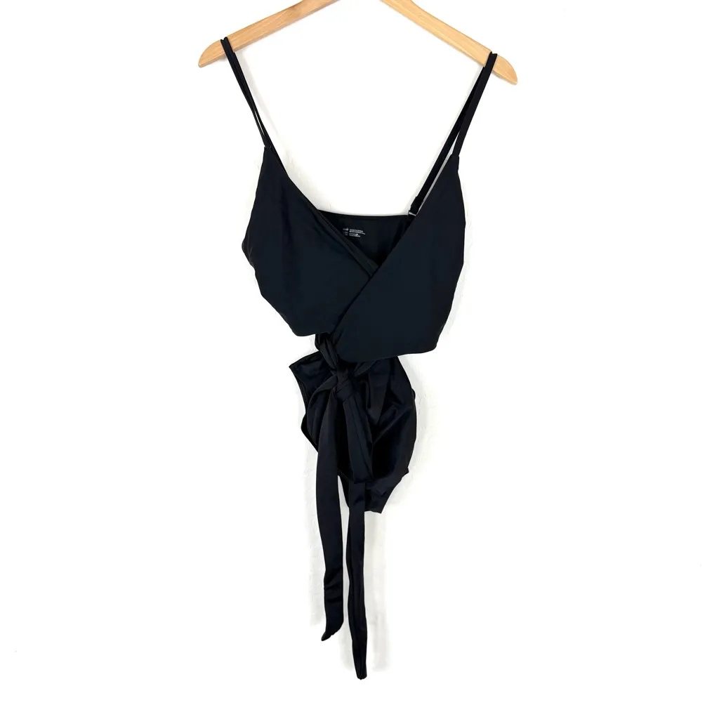Aerie One Piece Wrap Full Coverage Bathing Suit in Black - Image 2