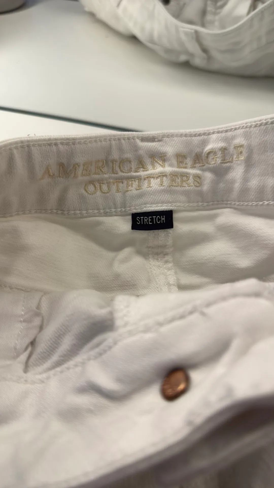 Outfitters White Jean Shorts - Image 2