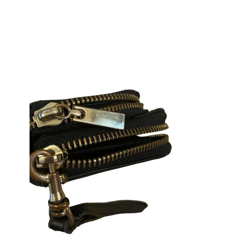 Black Billfold Wallet Clutch Wristlet Travel Vacation Everyday - Image 5