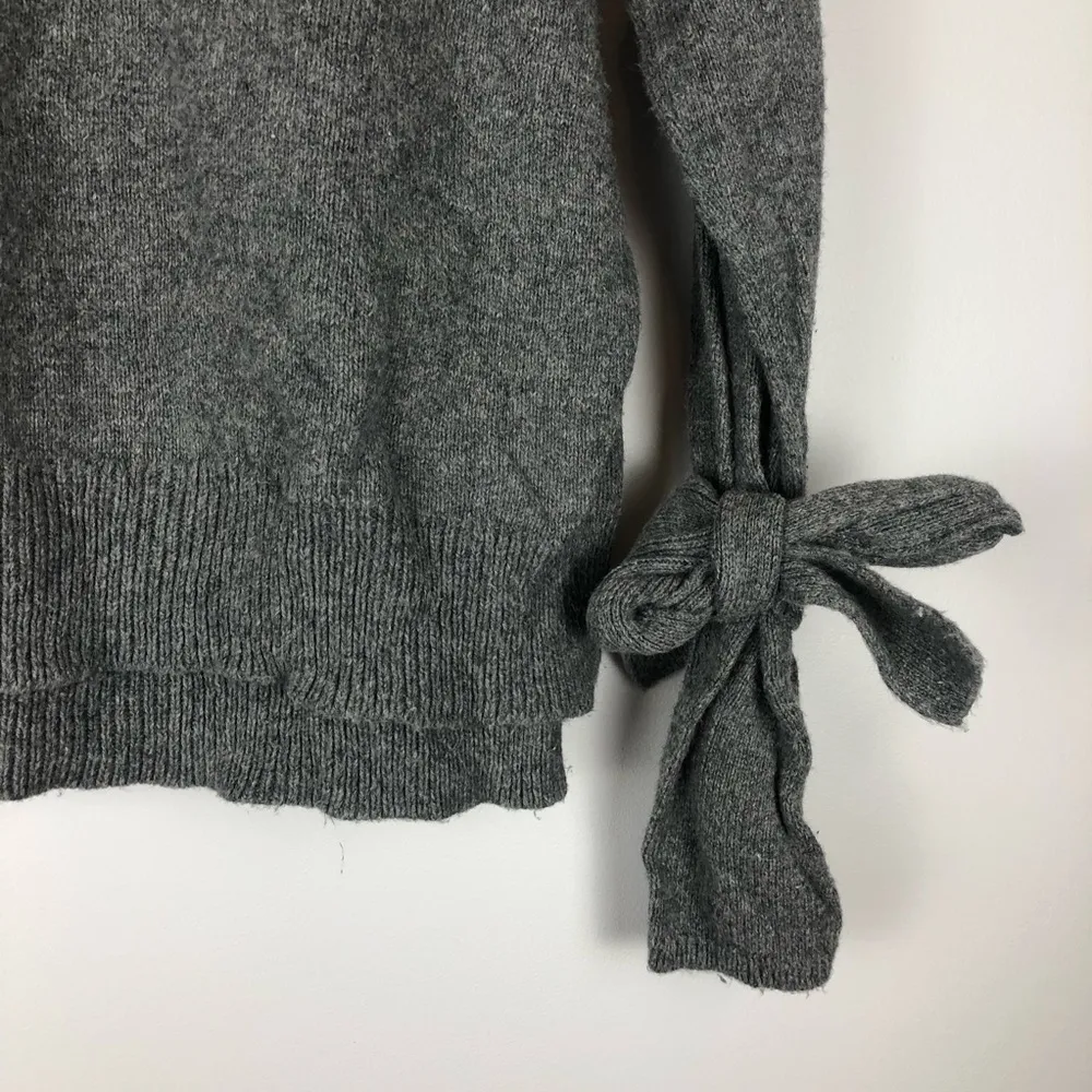 Madewell Gray Tie-Cuff Pullover Sweater - Image 5