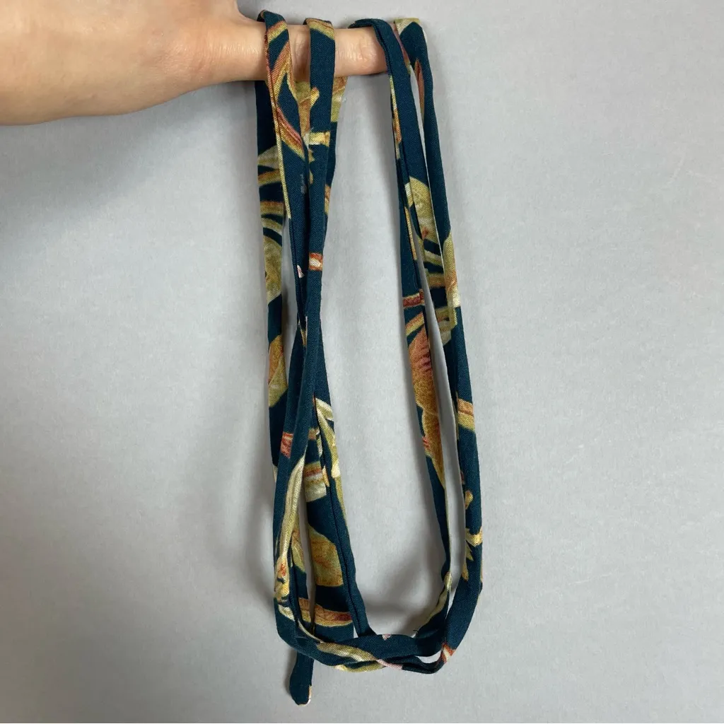 H&M Mama Tunic V-Neck Floral Maternity Teal Size XS‎ Viscose Long Sleeve Top - Image 5