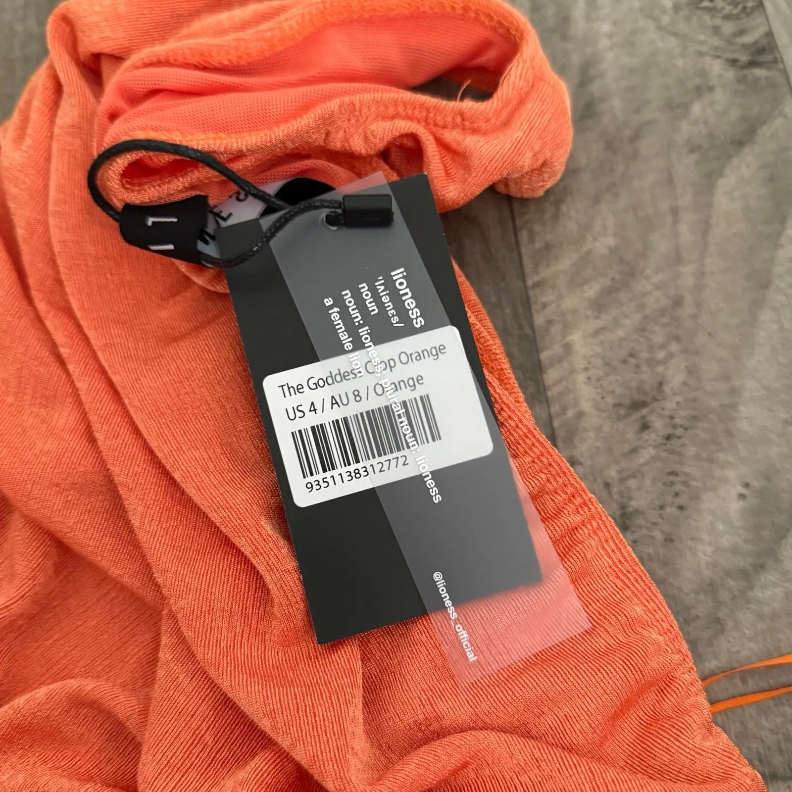 Lioness orange one shoulder slinky ruched top - Image 5