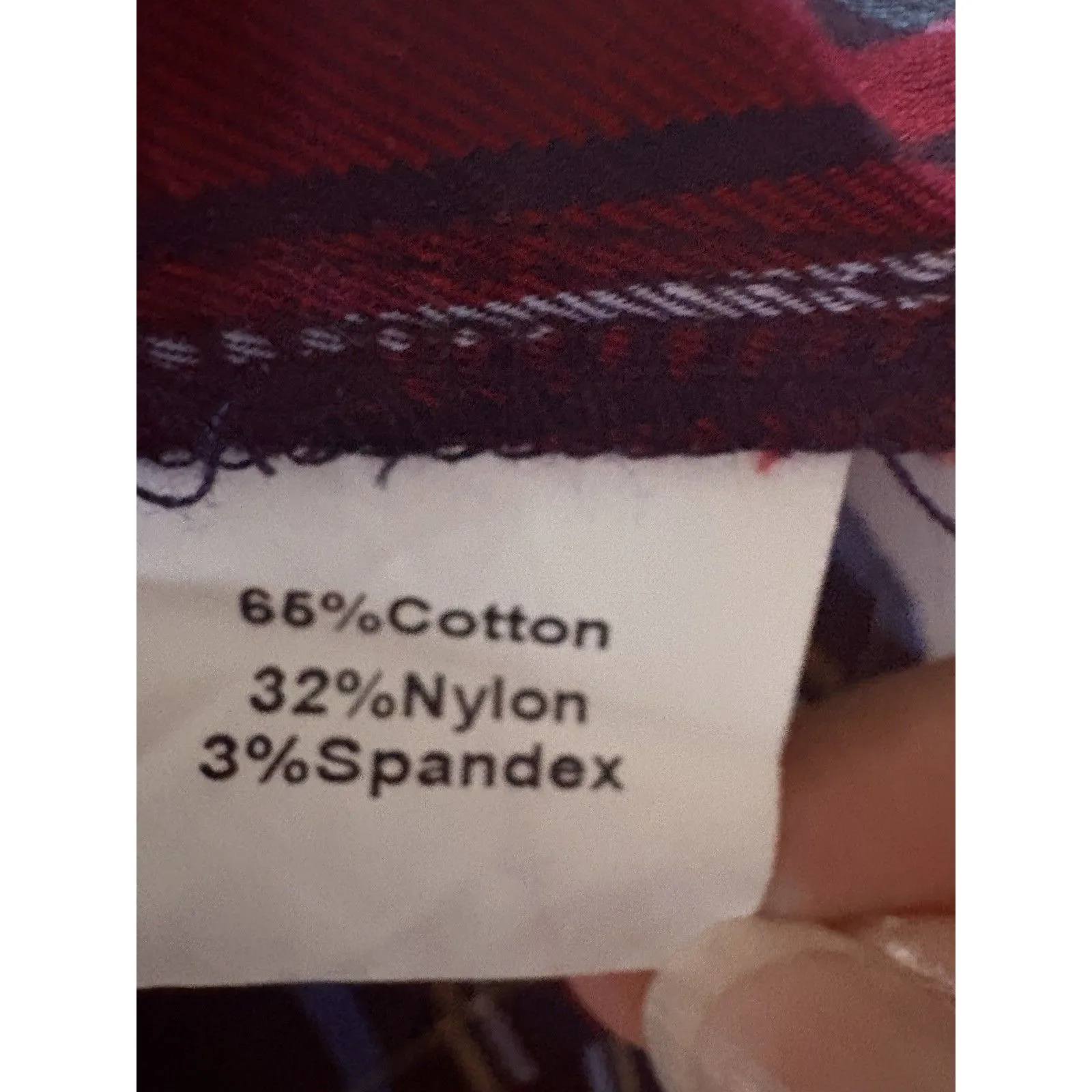 CK Bradley Ruffle Blouse Tartan Plaid Size XS Red Blue Preppy Holiday Oversize - Image 16