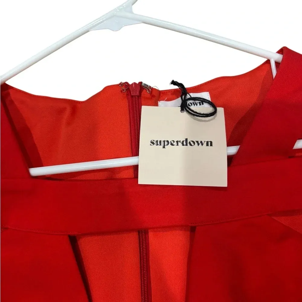 NEW! Revolve SUPERDOWN Alondra Cutout Romper in Red XL - Image 14