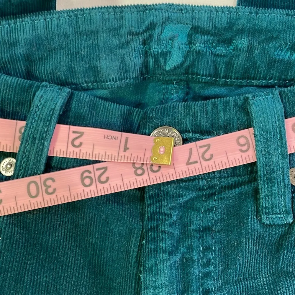 Peacock dark teal green corduroy 5 pocket ankle length the skinny velvet jean - Image 7