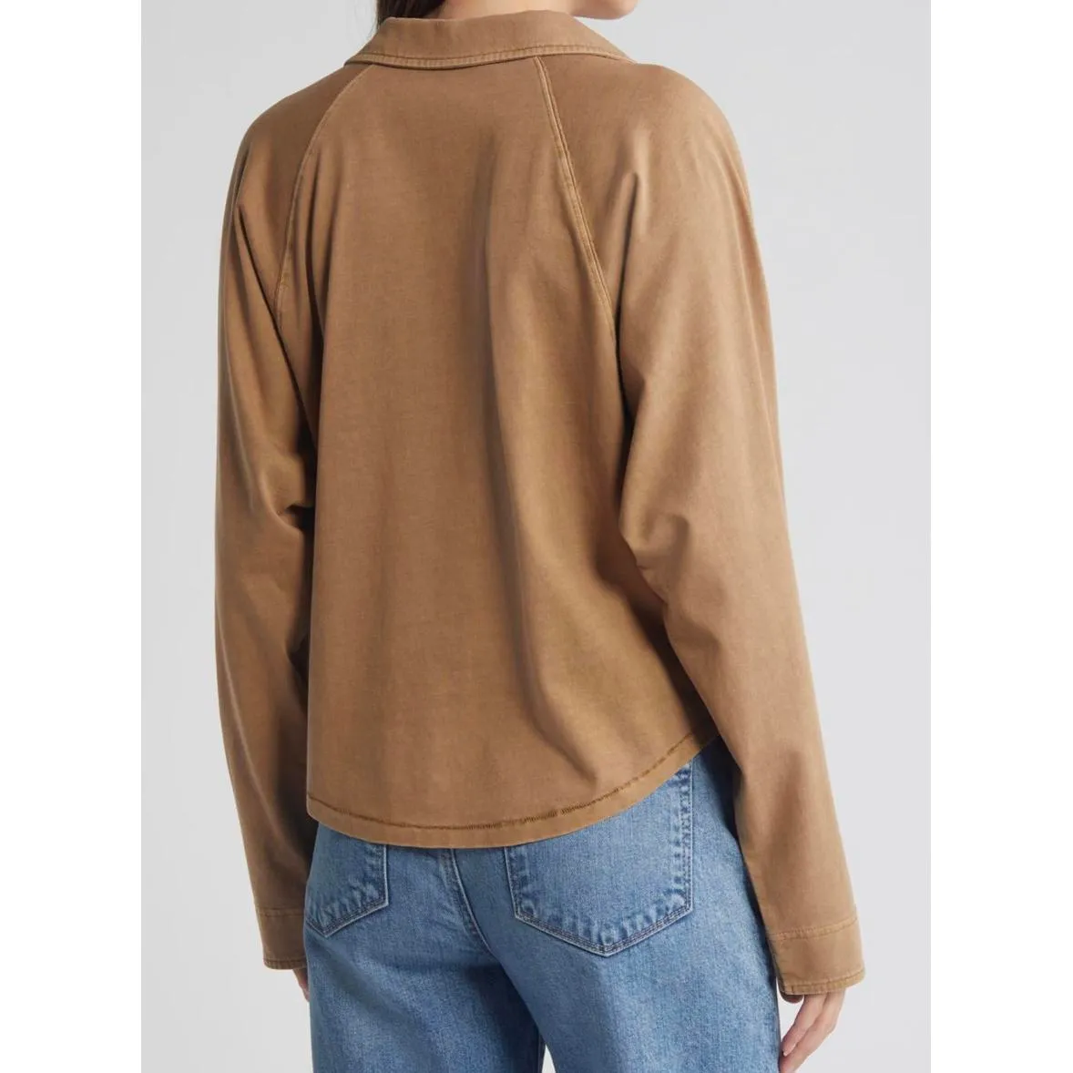 Treasure & Bond Organic Cotton Relaxed Fit Long Sleeve Polo T-Shirt NWT XL - Image 2