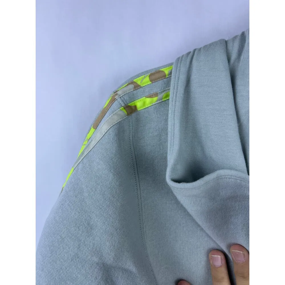 Adidas Wonder Sage Cropped Hoodie Camo Neon Stripe Cotton Blend Sweatshirt - Image 13