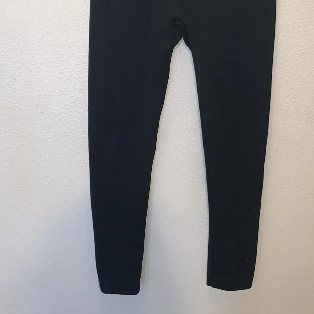 Nautica  black ribbed full length M/L spandex leggings - Image 3