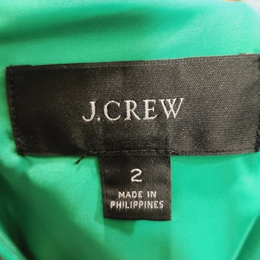 J.Crew Factory Cap Sleeve V-Neck Sheath Dress in Bi-stretch Cotton Sz 2 - Image 15