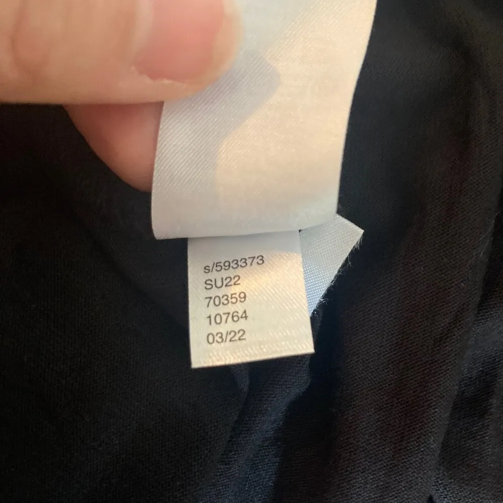 V-Neck Maxi Tank Dress Small Black Flowy Resort Vacation Beach Minimal - Image 7