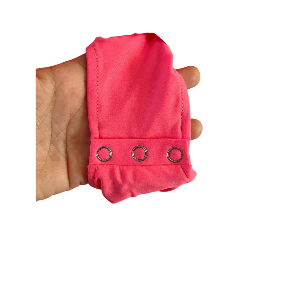 PATBO Crochet Beach Dress Halterneck Neon Coral Resort Influencer Medium NWT - Image 8