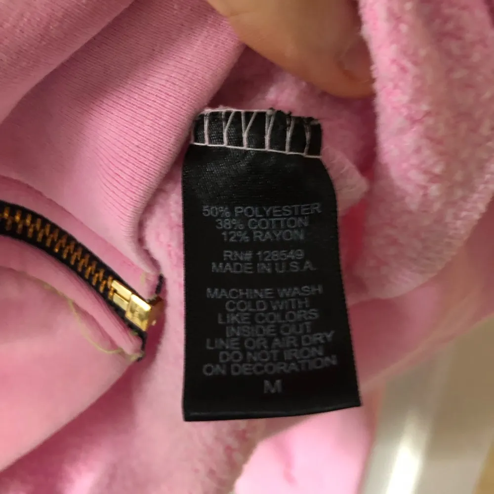 Aviator Nation 5 Stripe Hoodie in Heather Pink Rainbow Stripe Size Medium READ - Image 7