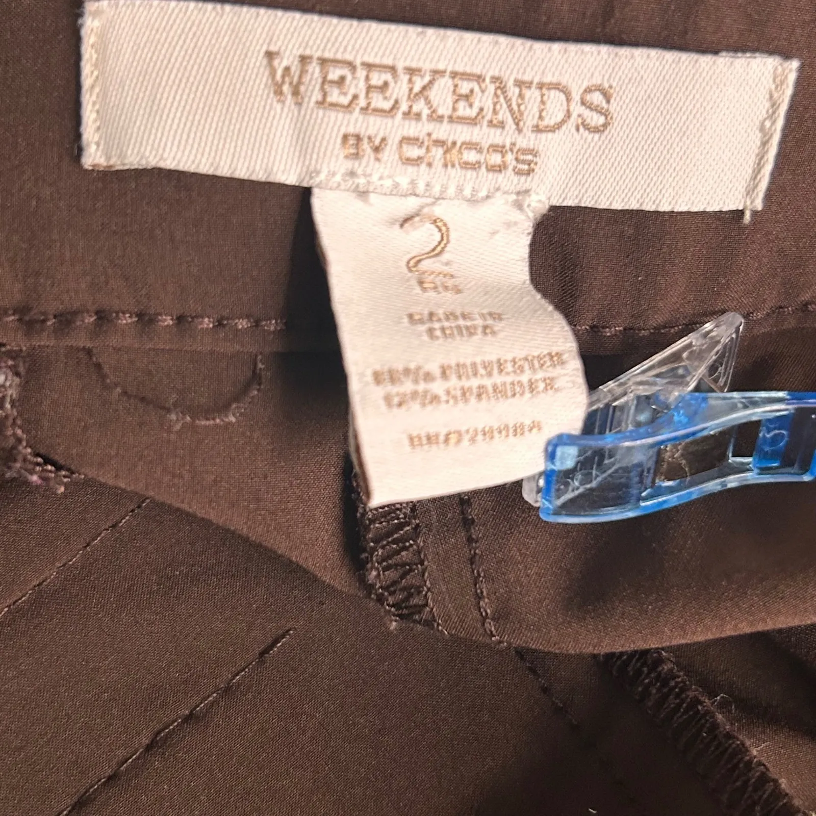 Chicos Pants Chocolate Brown Large or 2 - Image 4