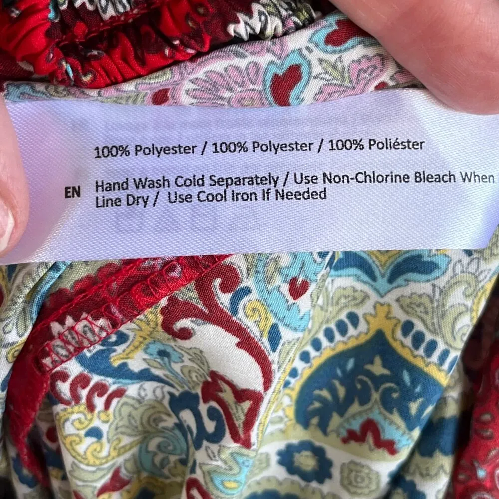 BOG Collective Colorful Printed Sleeveless Mini Dress Size XS. NEW Red - Image 10