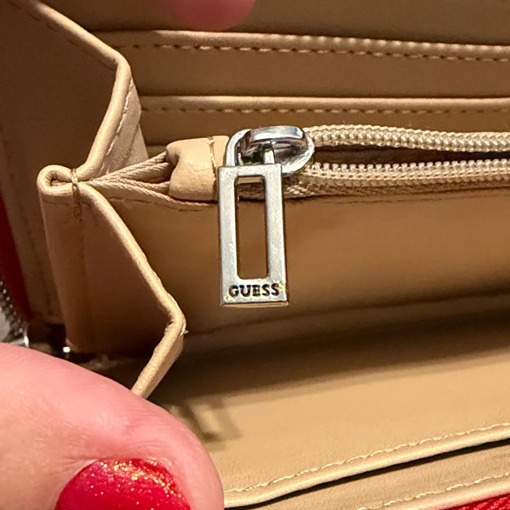 Guess Glossy Patent Red Wallet - Image 9