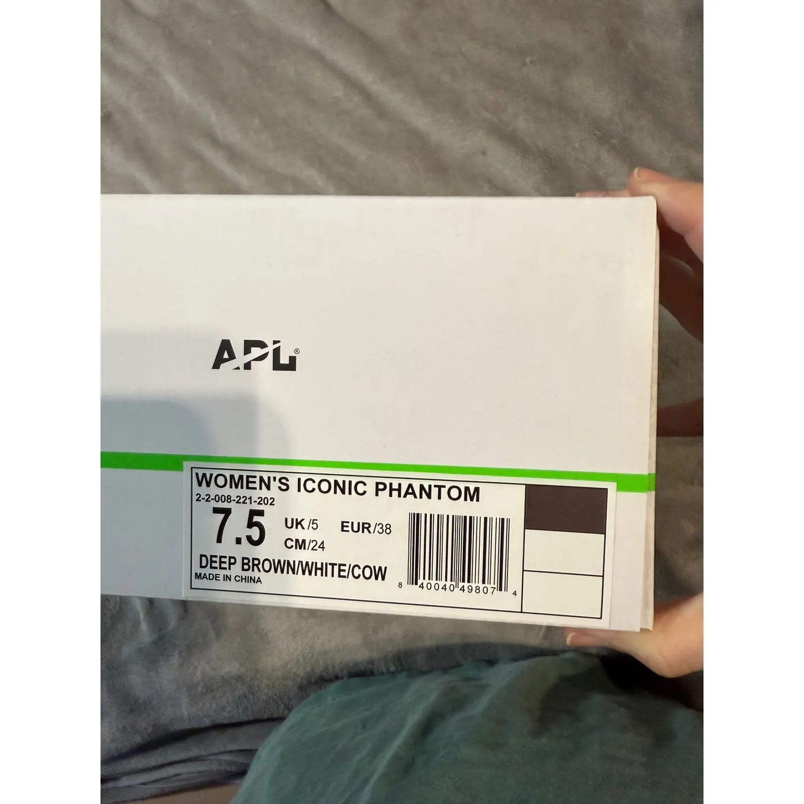 NEW APL ICONIC PHANTOM Women Sneakers Size 7.5 Athletic DEEP BROWN/ WHITE/ COW - Image 3