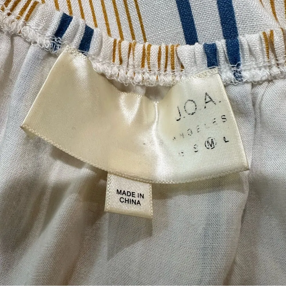 J.O.A | Los Angeles Striped Off The Shoulder Dress Size M - Image 12