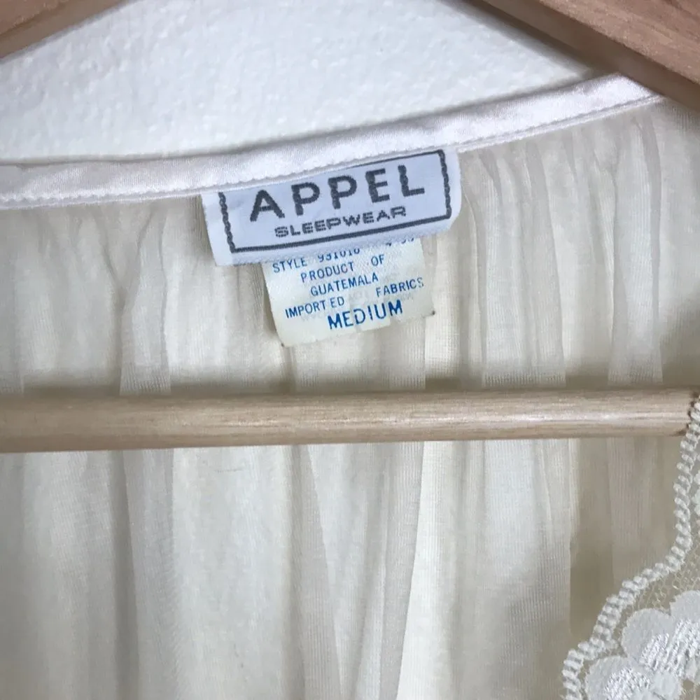 Vintage appel ladies sheer lace sexy lingerie nightgown robe size medium - Image 6