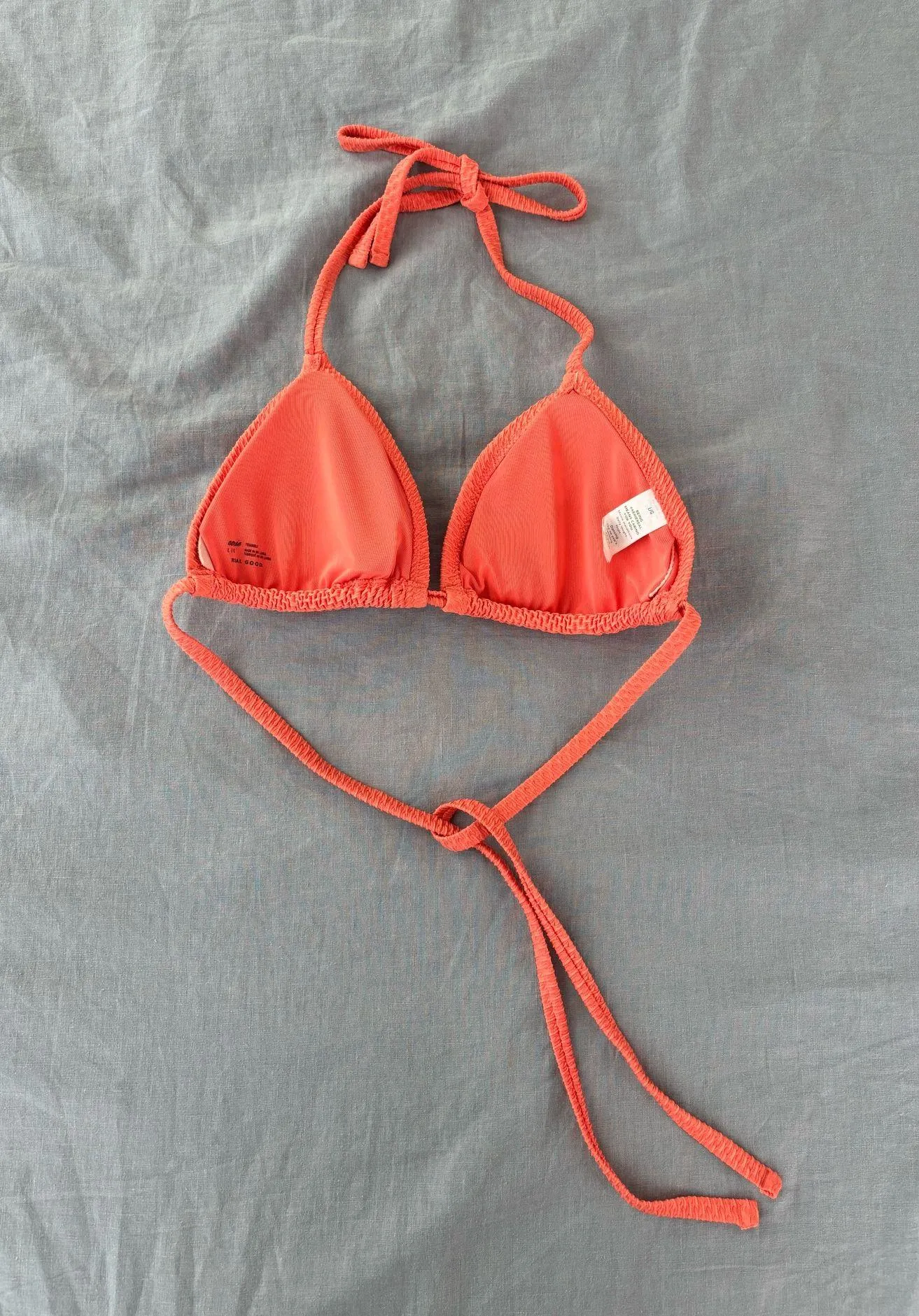 Aerie Neon Orange Triangle bikini top - Image 3