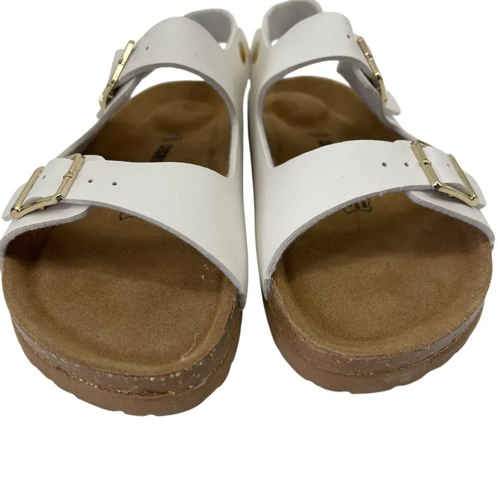 CUSHIONAIRE Lulu Cork footbed Sandal White Size 9 New without Box! - Image 3