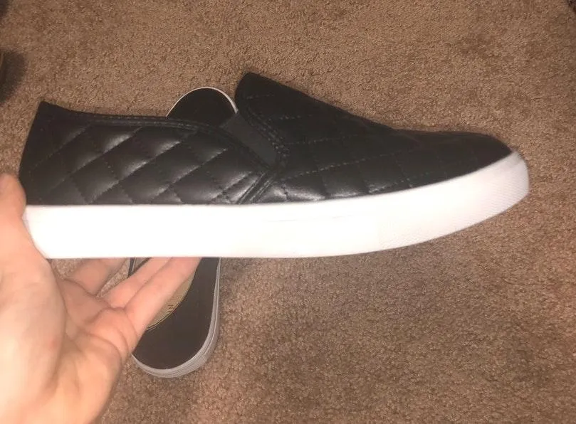 SheIn Black Leather Style Slip ons - Image 2