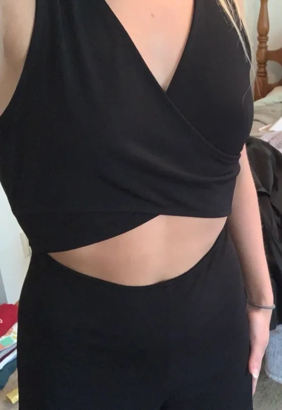 Silence + Noise Black Cut-out Romper - Image 2