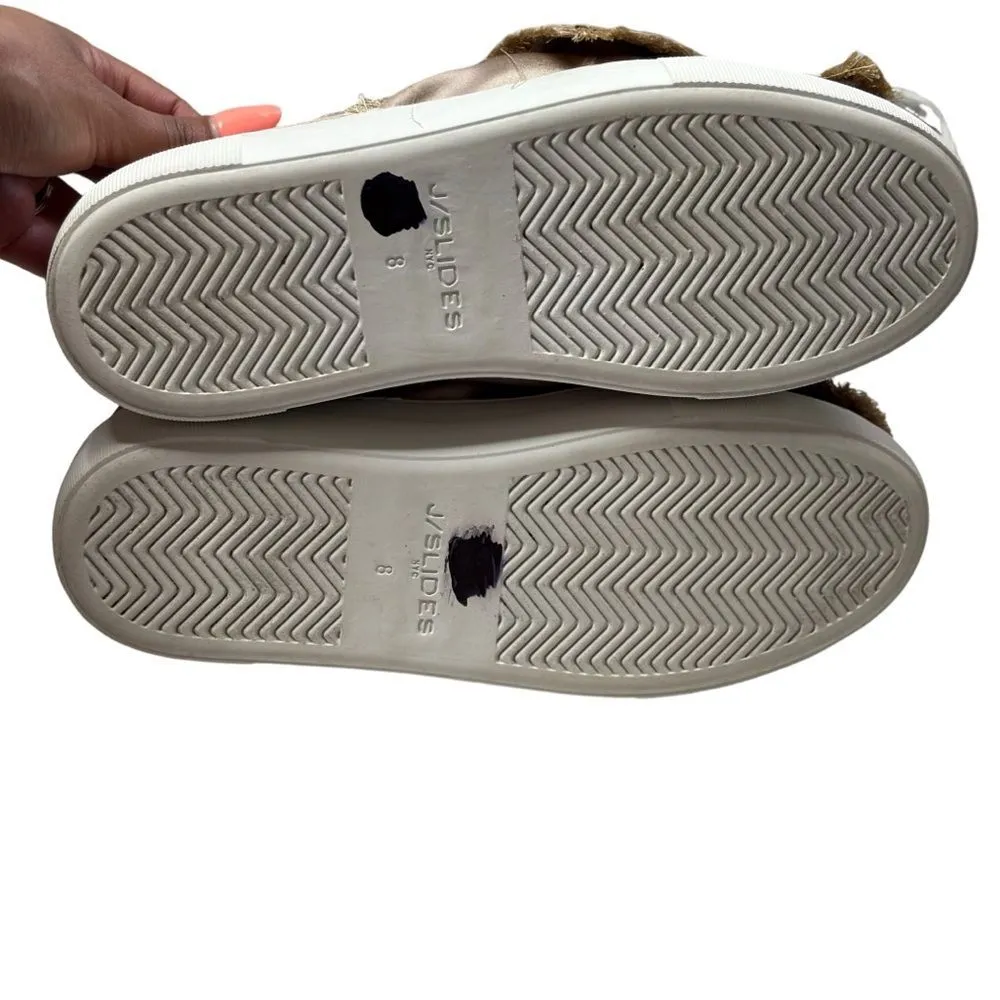 J Slides Azzura Satin Slip On Sneakers in Champagne Gold Size 8 - Image 7