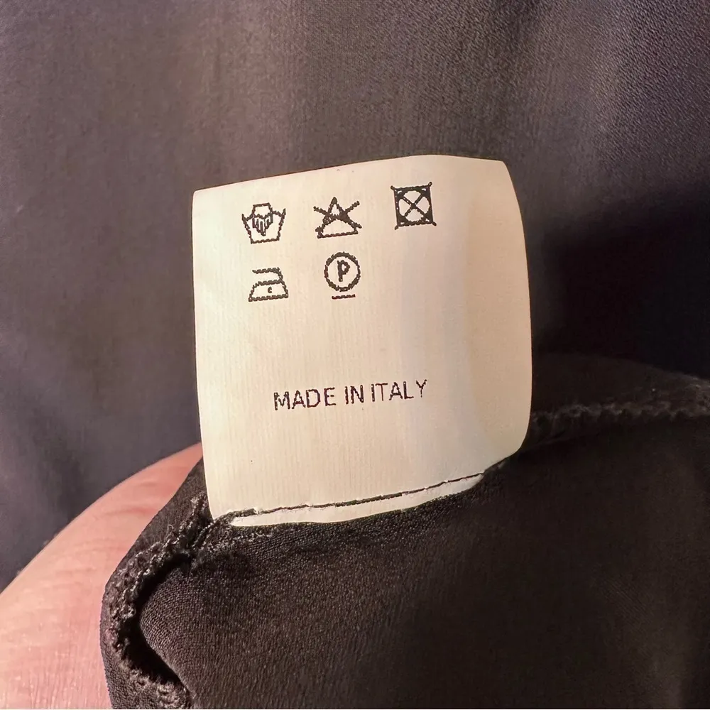 Suoli Italy Black Vertical Detail Sleeveless Shift Dress Size 44 US 8 - Image 8