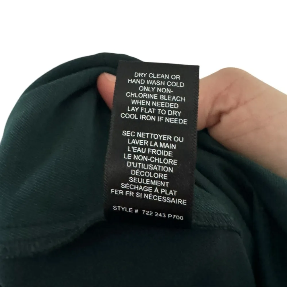 Rebecca Taylor Cigarette Pants Emerald Green 6 Slim Fit Ankle Crop - Image 9