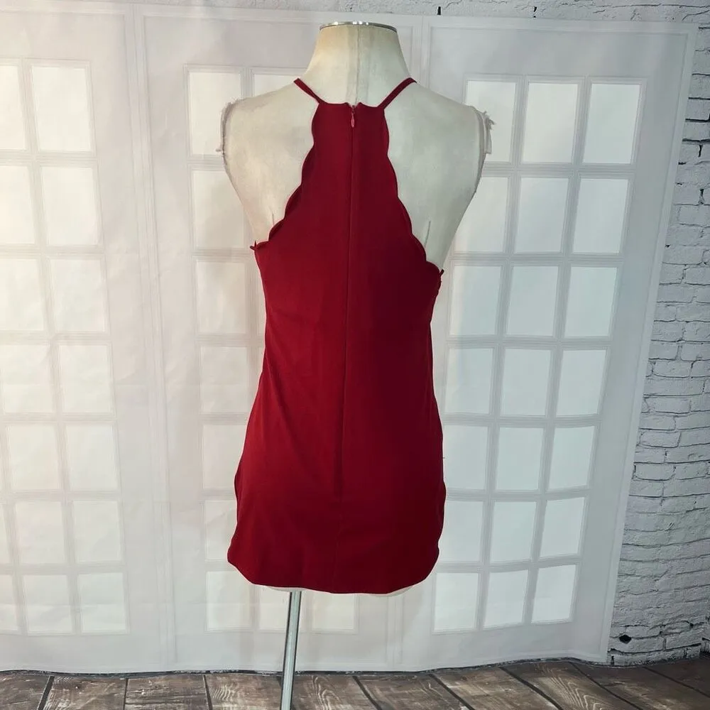 Lulu’s Endlessly Endearing Wine Red  mini Dress size small - Image 8