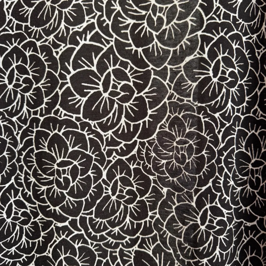 Boho Neutral Brown Cream Floral Longline Vest Duster Kimono Cardigan Small NWT - Image 5